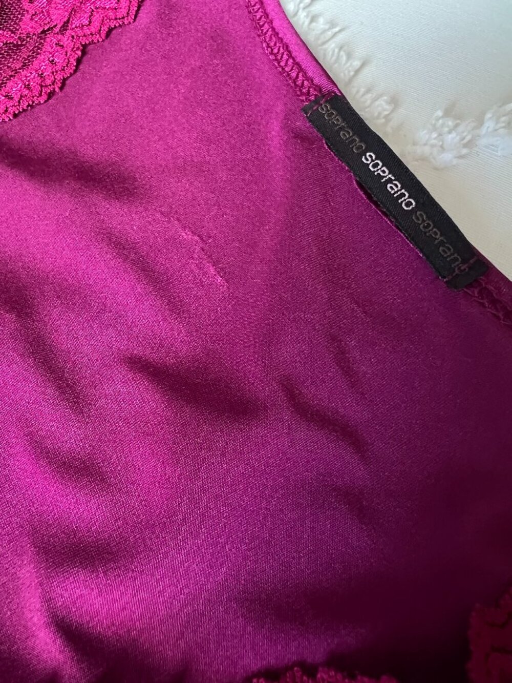 Y2K Soprano Magenta Accordion Pleat Retro Fit & Flare Dress SIZE LARGE - Picture 6 of 14